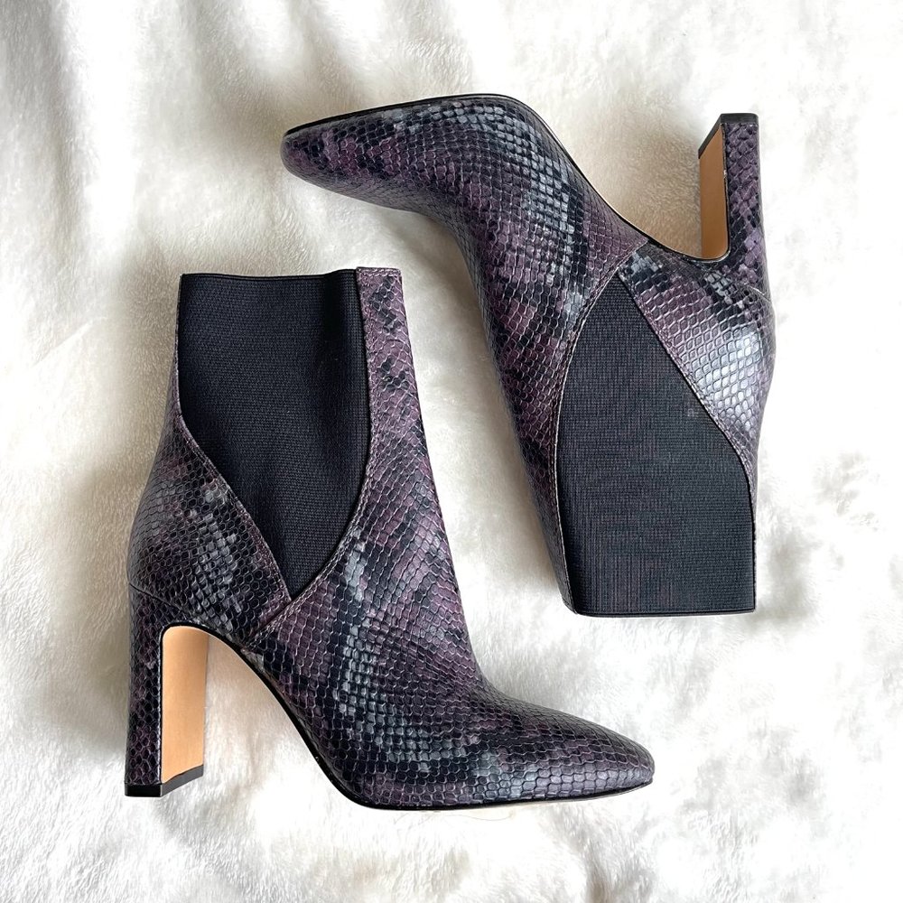 Vince Camuto Snakeskin-Print Ankle Boots